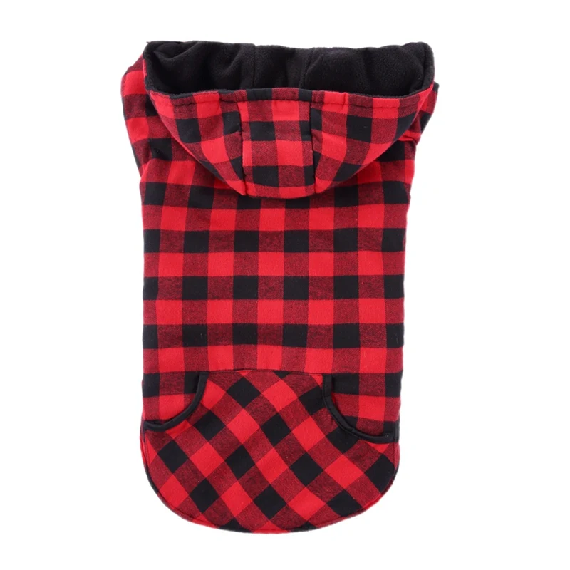 

Pet Dog Winter Clothes For Large Dogs Warm Big Dog Plaid Jackets Fleece Pet Coat Windproof Dog Clothing