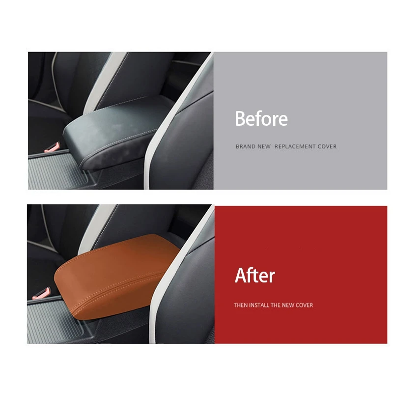 

for Golf 8 MK8 2019 2020 2021 PU Leather Car Armrest Box Cover Cushion Car Accessories