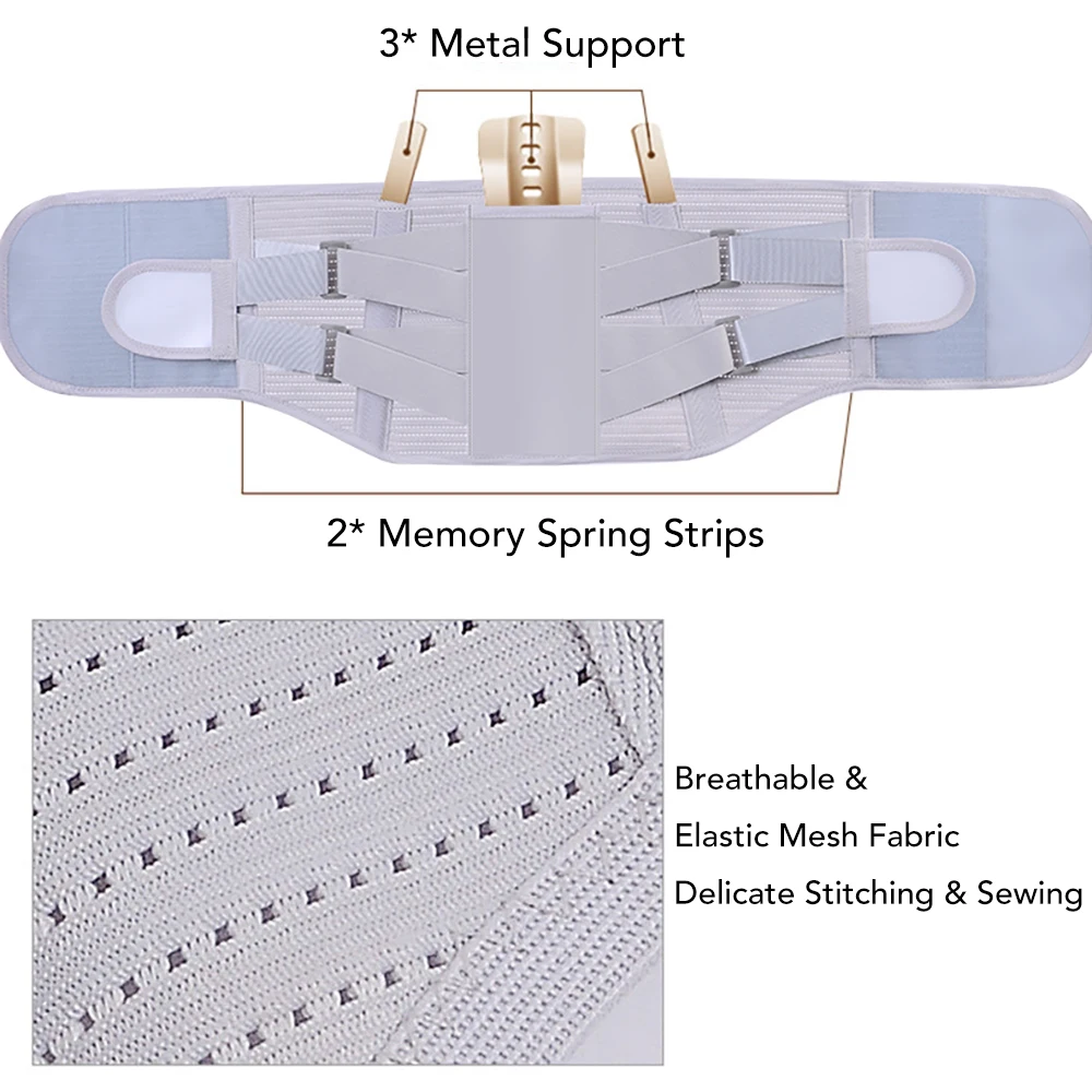 

Corset Belt Brace Disc Herniation Lumbar Back Support Belt Waist Spine Posture Corrector Strain Pain Relief For Men Female