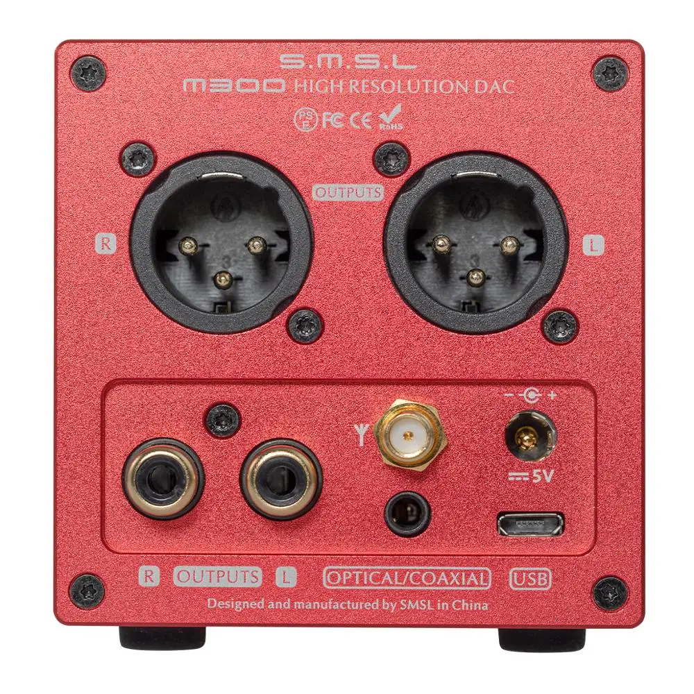 Новая версия SMSL M300 MKII HiFi аудио DAC красный AK4497 Native DSD512 оптический/коаксиальный/USB