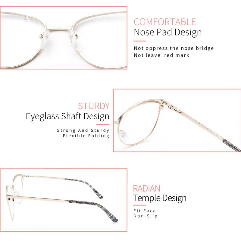 

KANDREA 2020 Metal Women Anti Blue Ray Glasses Frame Square Clear Lens Female Eyeglasses Classic Design Girls Computer Eyewear