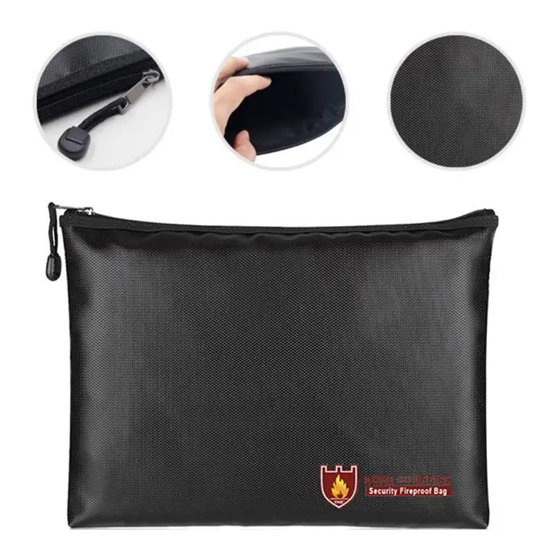 1pc 34*25CM Document Pouch Bag Portable Fireproof Waterproof Safe Home Office Storage | Дом и сад