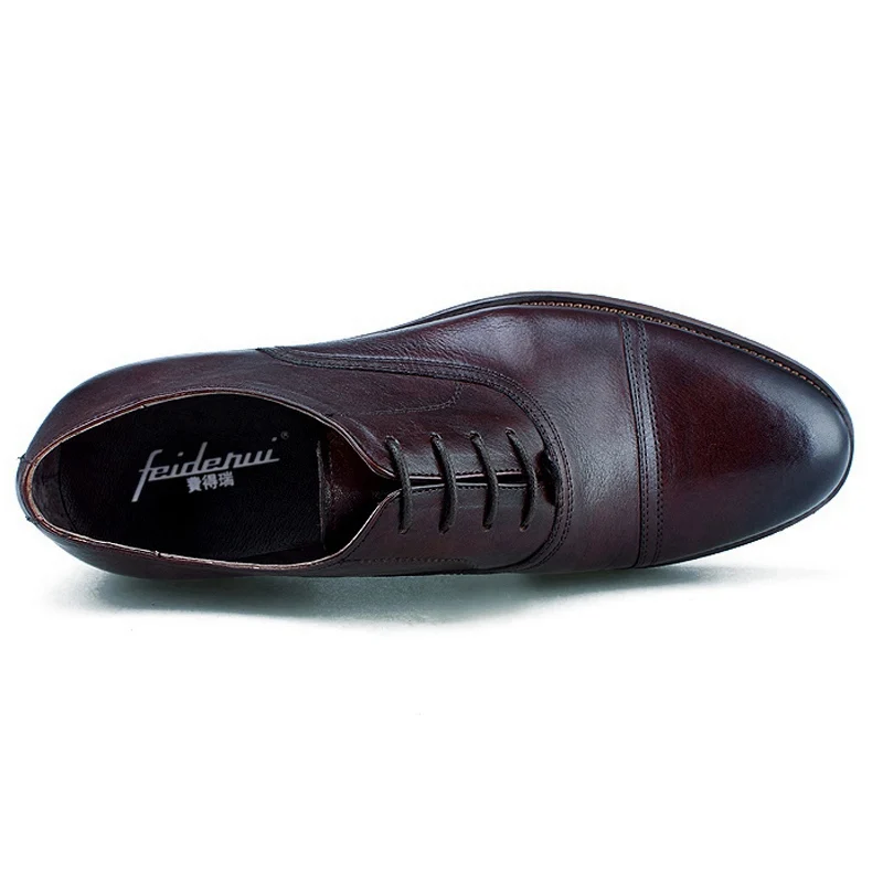 Демисезонные мужские оксфорды ручной работы из натуральной кожи с закругленным