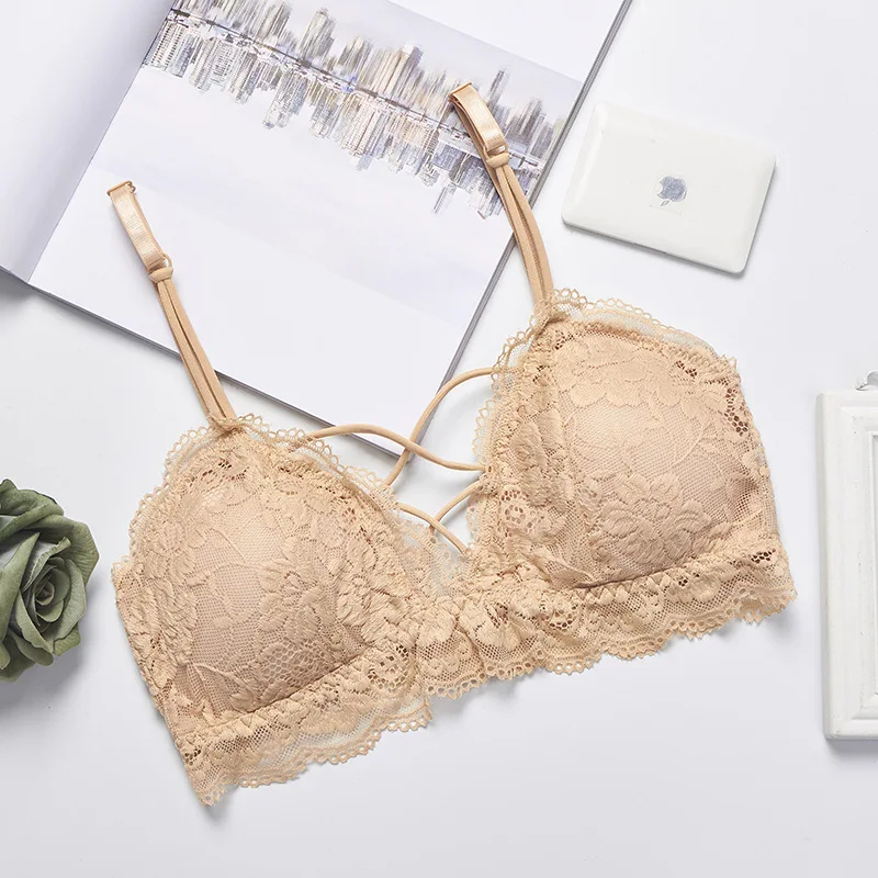 Кружевные цветочные Бюстгальтеры для женщин пуш-ап Bralette сексуальное нижнее