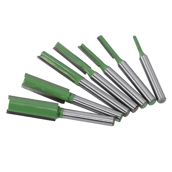 

7Pcs 6Mm Shank Single Double Flute Straight Bit Milling Cutter for Wood Tungsten Carbide Router Bit Woodwork Tool