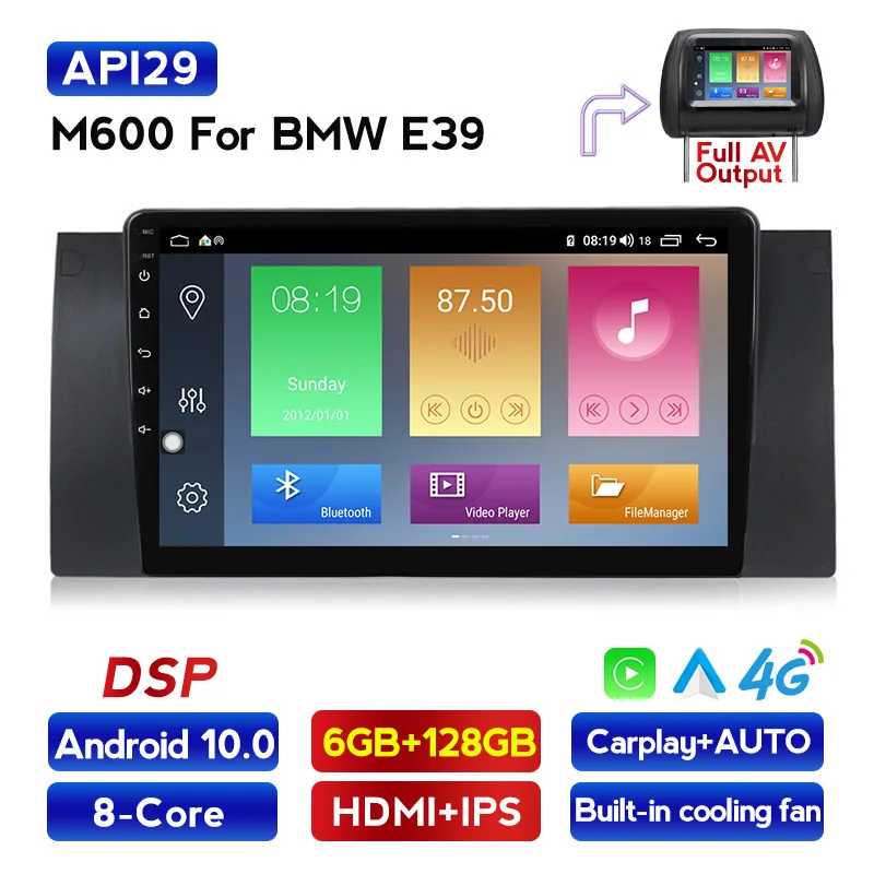 Автомобильный мультимедийный плеер для BMW E53 E39 X5 Android 10 0 Octa Core DSP IPS 4 Гб ОЗУ 64 ПЗУ с