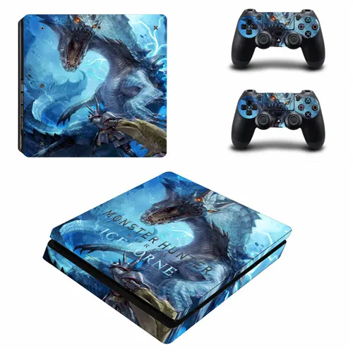 Monster Hunter World Iceborne PS4 тонкий стикер кожи для playstation 4 консоль и контроллеры PS4 тонкий стикер кожи наклейка - Цвет: YSP4S-3788