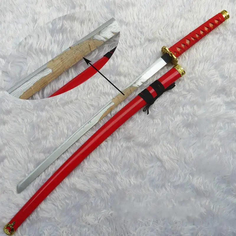 Косплей деревянный меч оружие реквизит аниме периферийный 3 цвета имитация