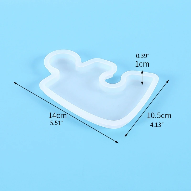 

Coaster Epoxy Resin Casting Silicone Molds DIY Jigsaw Puzzle Large Size Soft Tea Mat Resin Casting Mold Art Craft Tools