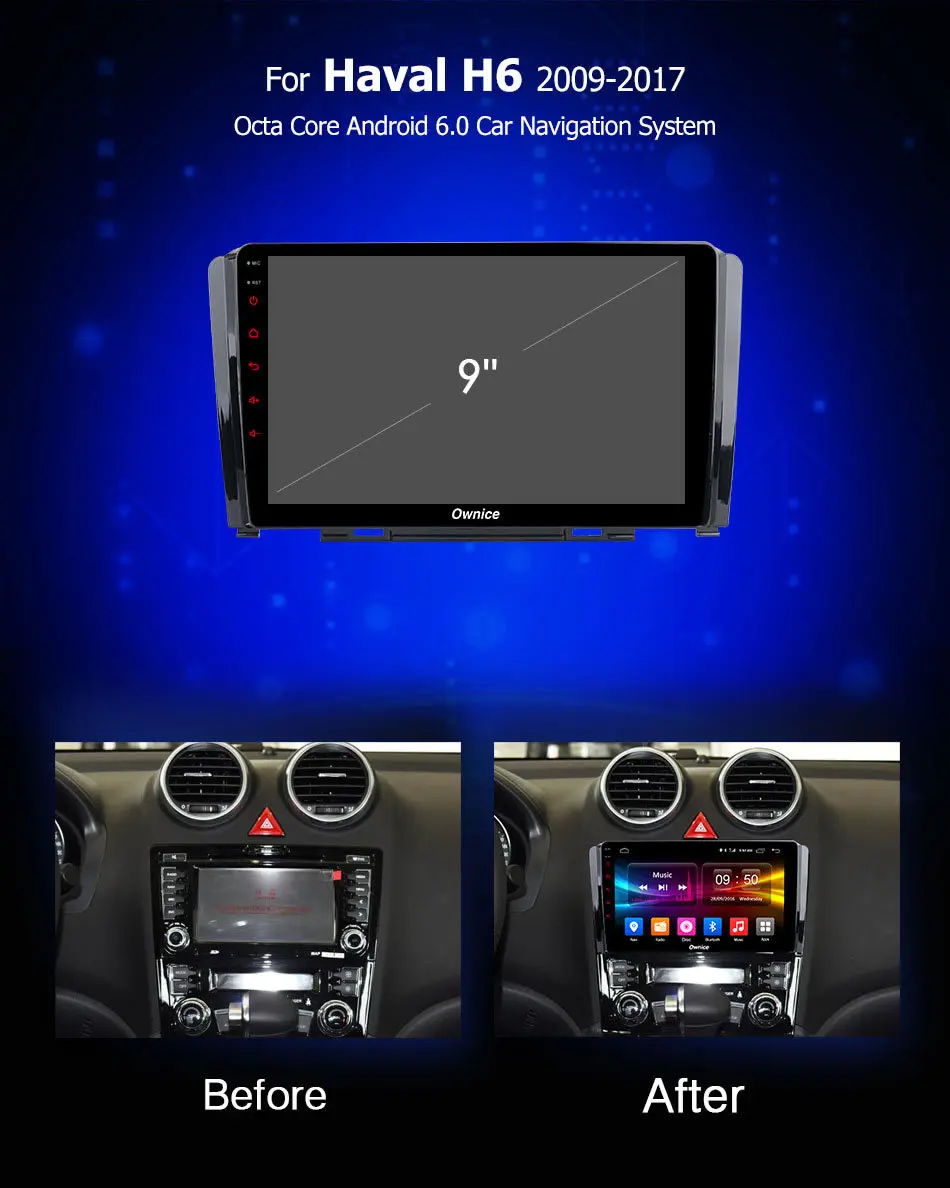 Ownice K1 K2 K3 Восьмиядерный автомобильный DVD-плеер Android 9 0 для Great Wall Hover Haval H6 2 Гб ОЗУ + 32