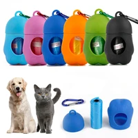 pet waste bag dispenser for dog and cat penguin shape holder poop bags cleaning carrier case plastic garbage outdoors cleaning