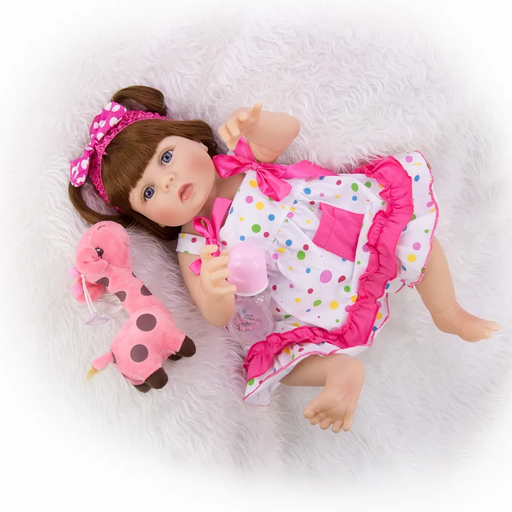 57 см детская кукла игрушка силиконовая для тела Reborn подарок красивая девочка