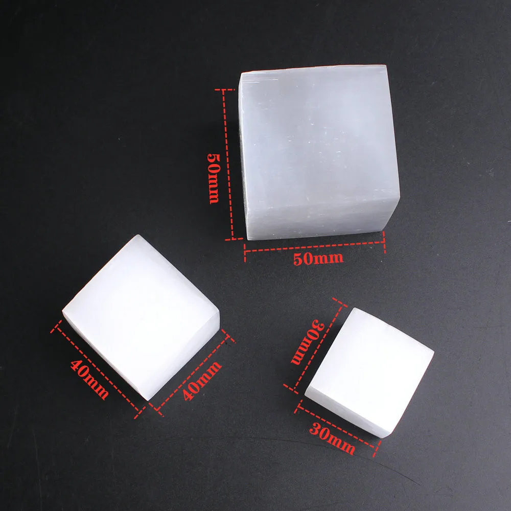 1 шт. натуральный белый селенит квадратный кварцевый кристалл куб камень