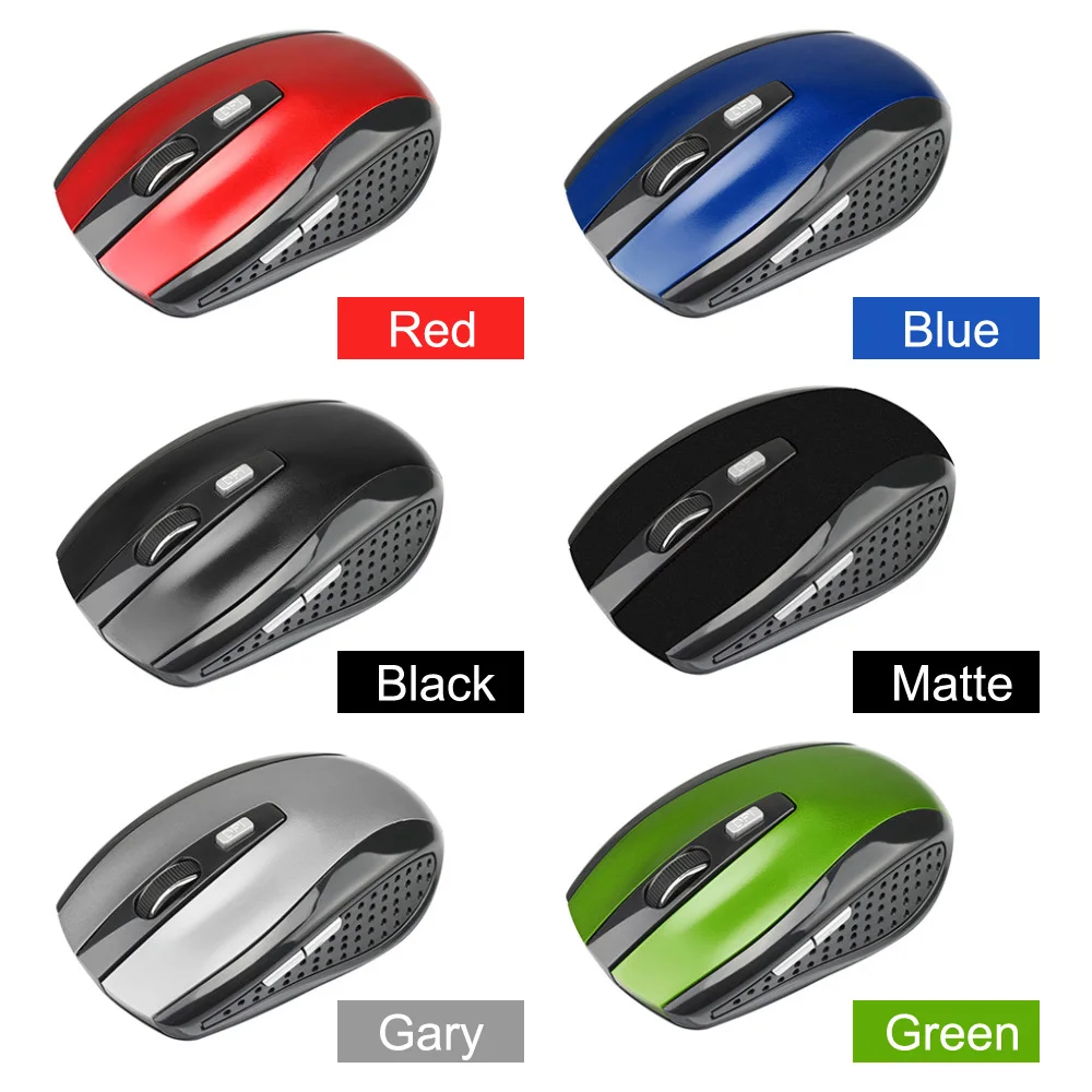 

2.4GHz Wireless Mouse Adjustable DPI Mause 6 Buttons Optical Gaming Mouse Gamer Wireless Mice with USB Receiver for PC Computer