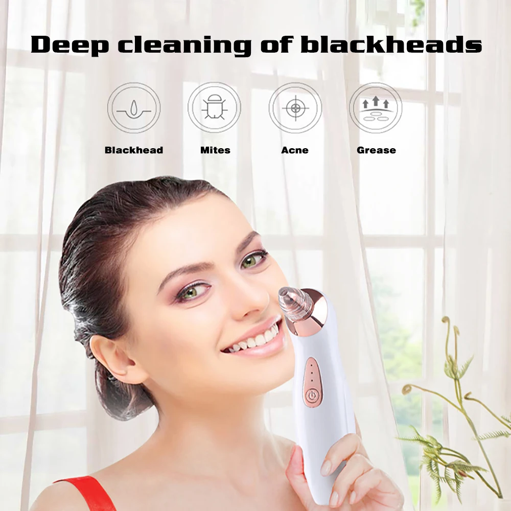 Face Nose Acne Black Dot Remover пылесос для чистки пор Сменный наконечник Электрический пылесос Инструменты для ухода за кожей Машина