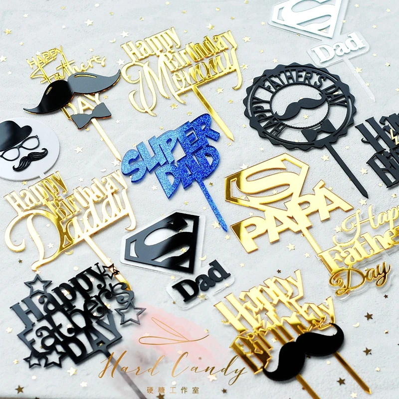 Супер папа акриловый торт Топпер лучший на свете украшения отцов День вечерние