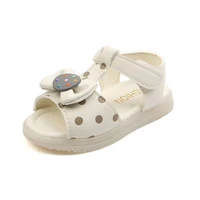 2021 kids summer new bow knot lighted sandals soft bottom non slip wave point shoes baby toddler shoes cute beach shoes fashion