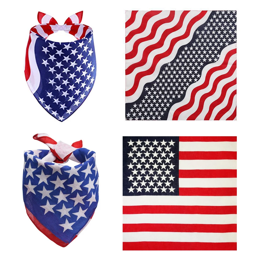 Бандана с флагом США шарфы большими американскими флагами для больших средних и