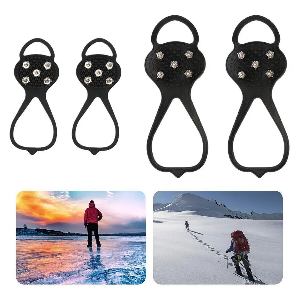 

Universal Non-Slip Gripper Spikes Women Men Crampons Hiking Studs Cleats Non-Slip Ice For Cove Climbing Spike Gripper F4Z8