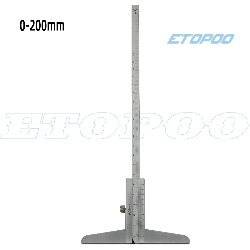 С крюком вернира датчик глубины 200 мм 8 дюймов 0,02 мм Глубина суппорта микрометр измерительные инструменты штангенциркуль глубина измерительный инструмент