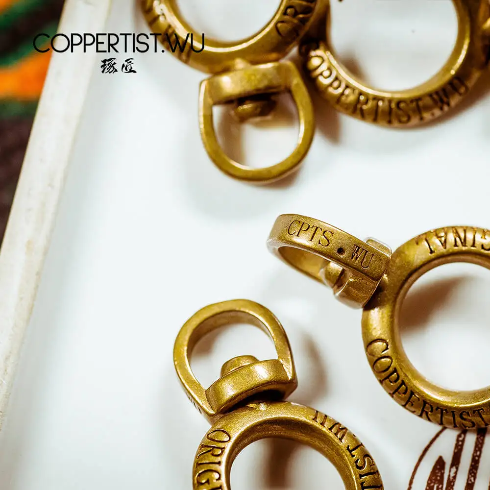 COPPERTIST.WU Универсальное кольцо с бронзовой надписью аксессуары для брелоков