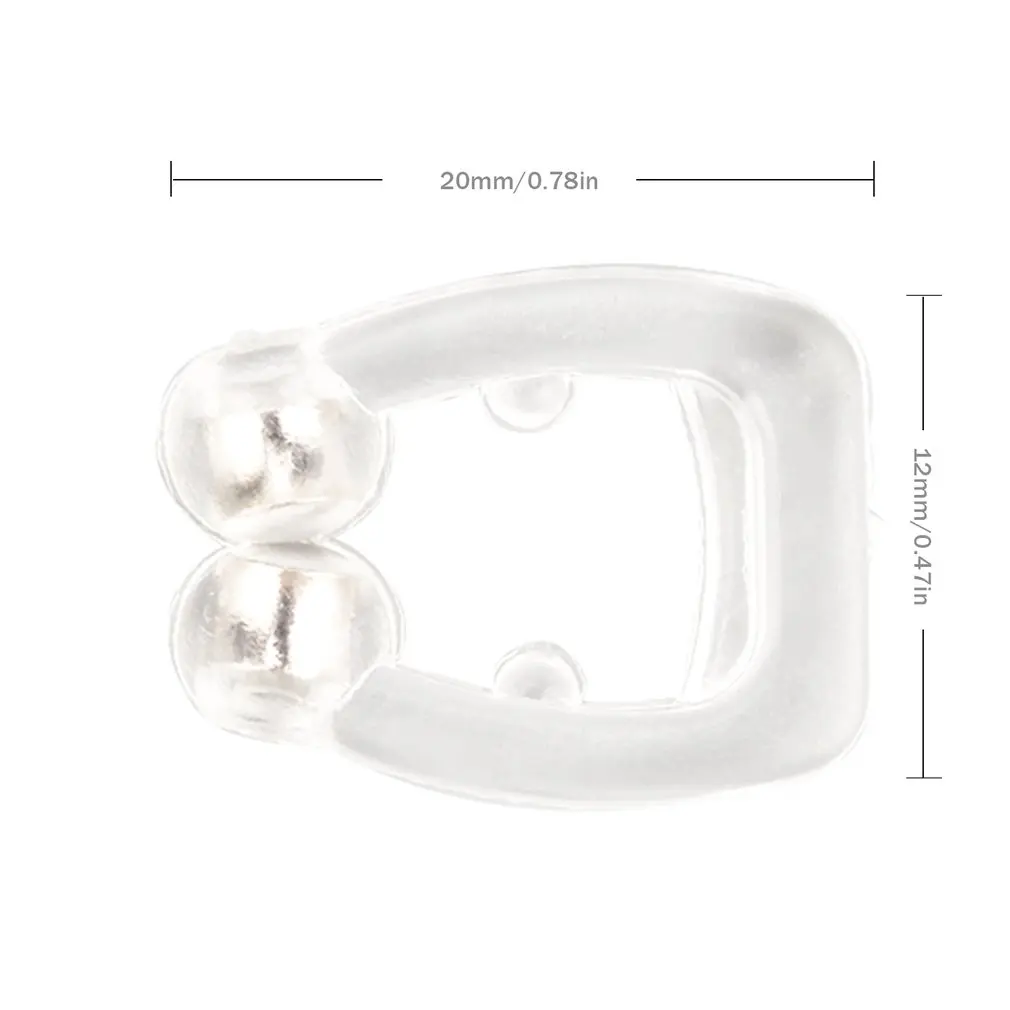 

2021 New 1PC Mini Anti Snoring Nasal Stopper Nose Clip Snoring Magnetic Nose Clip Adult With Box Sleeping Health Care Tool