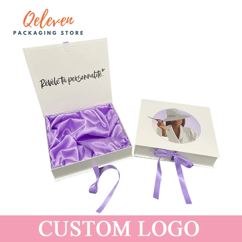 

Personalized Logo Gift Box Luxury Hair Wig Box, Rigid Thick Gift Boxes,Magnetic Box Gift Box Boite Cad Packaging Wedding Decor