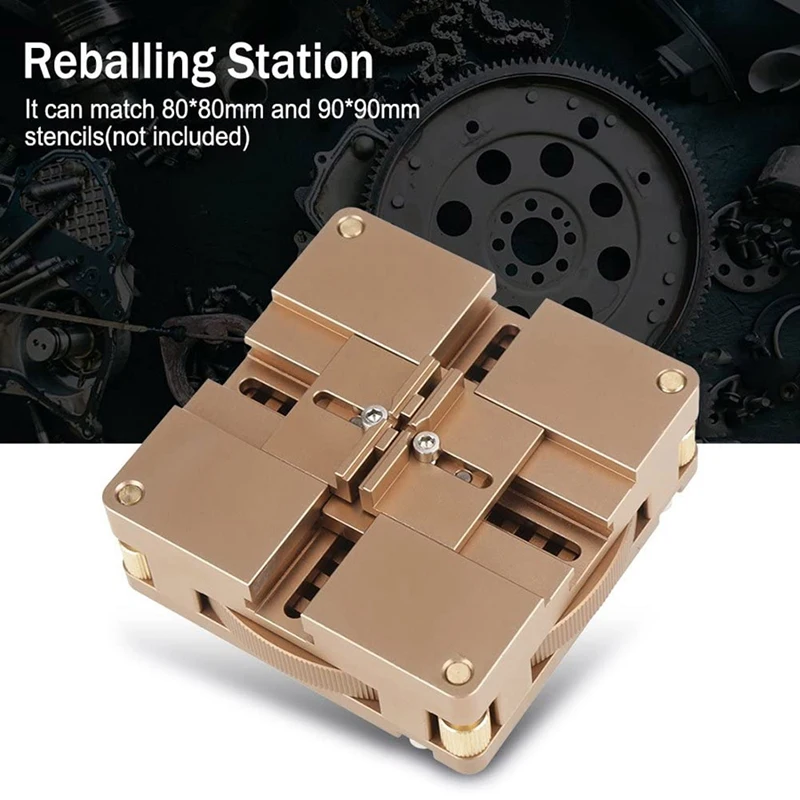 

BGA Reballing Station Auto Magnet Stencil Solder Rework Kit Soldering Station for Self-Fixation 80/90mm Universal Bga