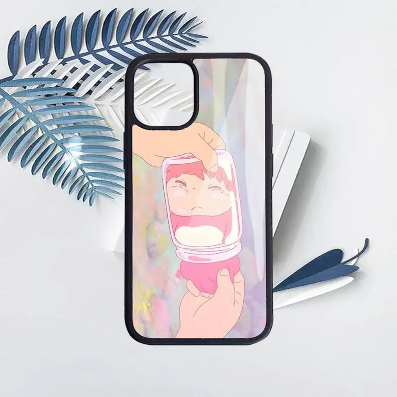 

Japan anime Goldfish on the cliff Phone Cases PC for iPhone 11 12 pro XS MAX 8 7 6 6S Plus X 5S SE 2020 XR