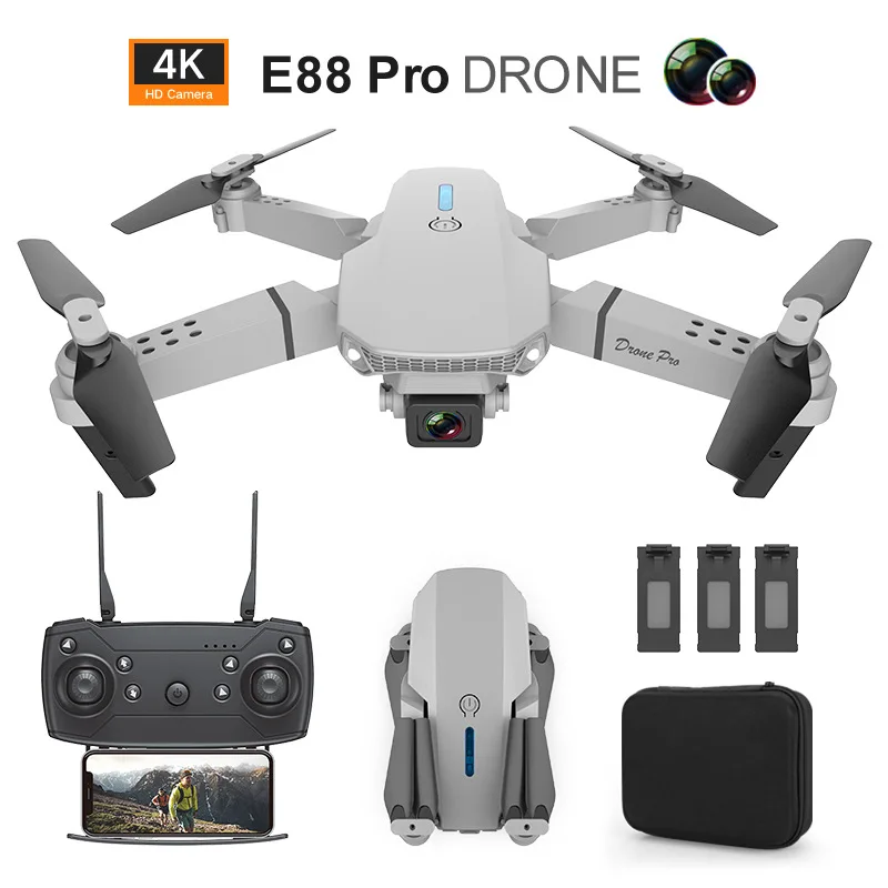 

E88 PRO UAV Aerial Photography HD Long Endurance Fixed Height Children's Four-axis Aircraft E525 Remote Control Aircraft Gift