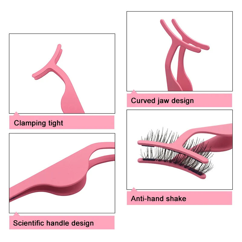 Пинцеты для накладных ресниц 1 шт. Нержавеющая сталь Магнитный Аппликатор клип