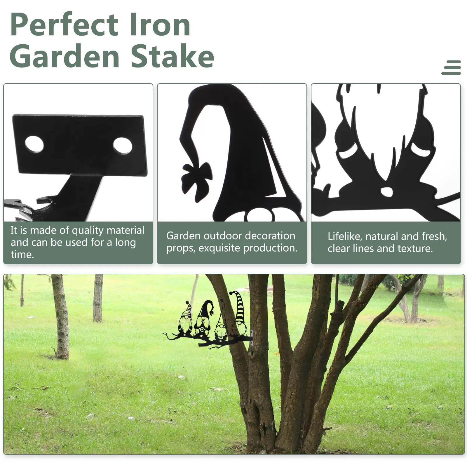

1 Pc Portable Garden Stake Metal Animal Yard Decor Garden Lawn Decor For Zoo Park Home
