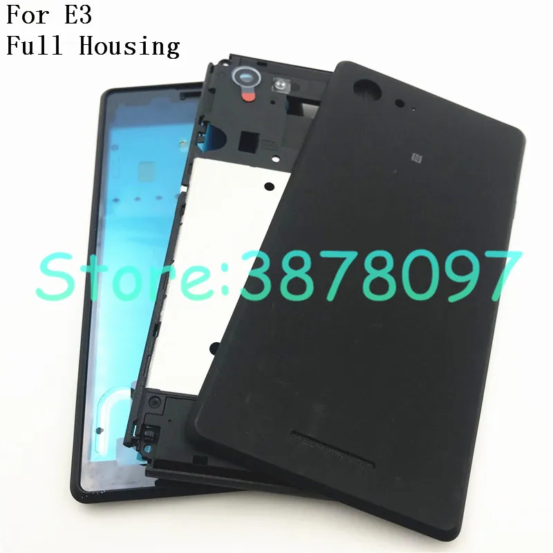 Для sony Xperia E3 D2203 D2206 D2202 крышка батареи Задняя Дверь Корпус чехол+ ЖК средняя рамка Шасси Замена пластины