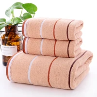 cotton three segment stripe towel bath towel set gift absorbent face towel pack cotton 100 hand towel for kids men women adults