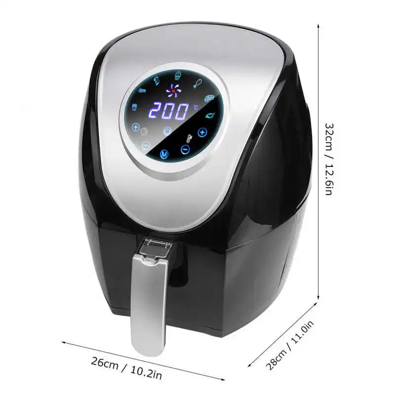 

5L Electric Air Fryer Oven Smart Touch Screen Electric Deep Fryers Household Smoke Free Air Fryer Multi-Functional Oven