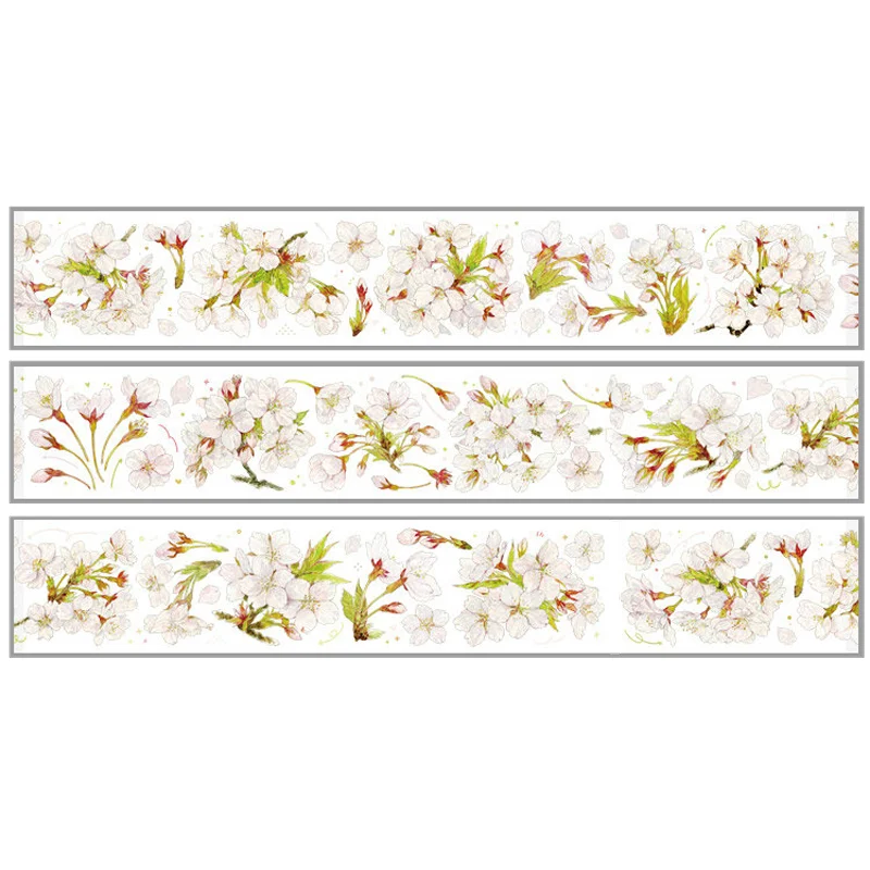 

1 Loop Cherry Blossom Flower Collage New Pet Washi Masking Tape