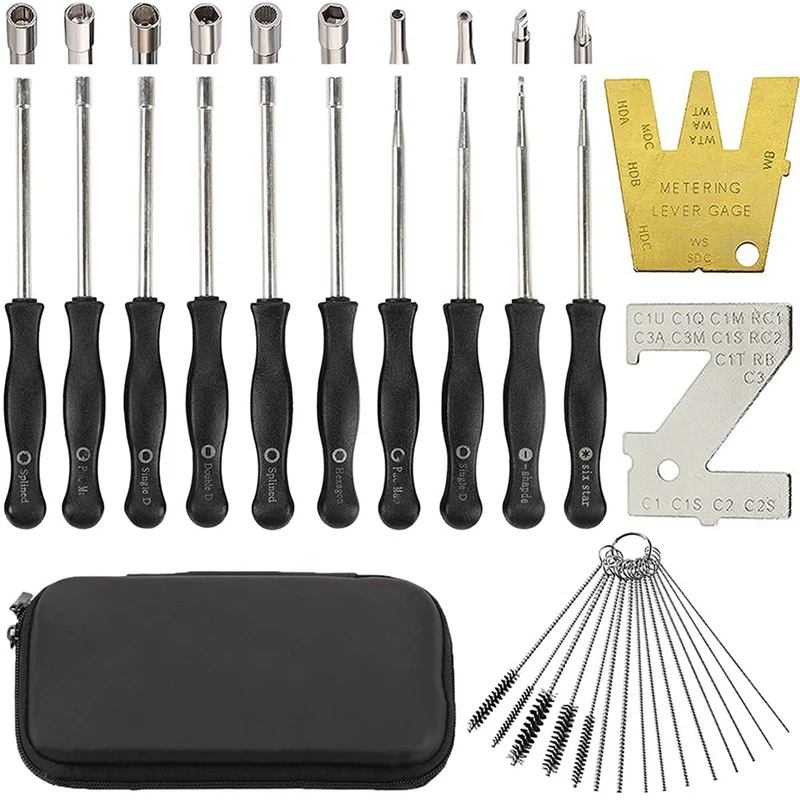 

HOT-Carburetor Adjustment Tool Kit For 2 Cycle Engines, Carb Tune Up Adjusting Tool For Trimmer Weedeater Chainsaw