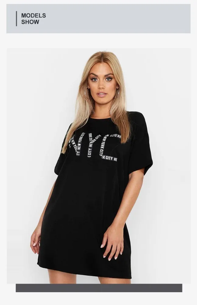 Kissmilk размера плюс женская одежда простая и свободная версия NYC с буквенным принтом короткий рукав круглый вырез длинная футболка