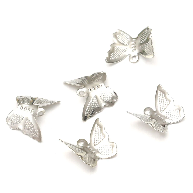

100PCS 12mmx10mm Metal Copper Butterfly Filigree Wraps Connectors Charm Findings Supplies For DIY Jewelry Accessories