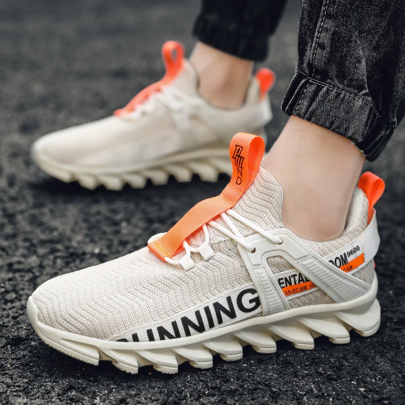 Hot sale Sneakers Men Lightweight Blade Running Shoes Shockproof Breathable Male Sports Shoes Platform Walking Gym Shoes Man