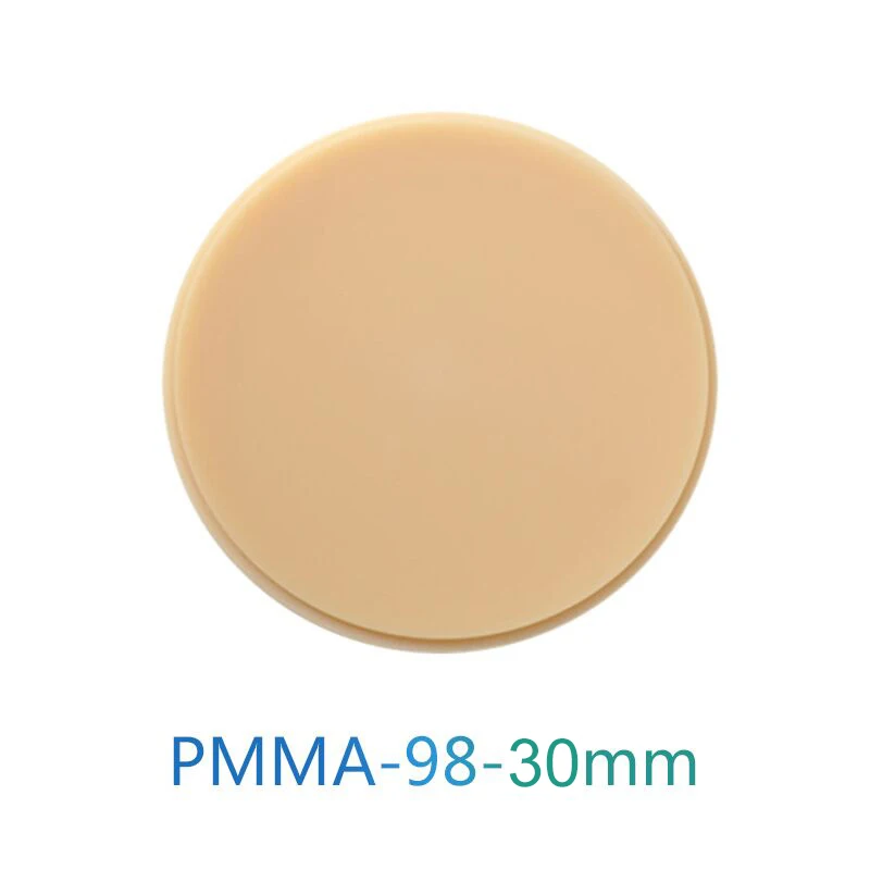 

98x30mm PMMA Block C1/C2/C3/C4/D2/D3/D4/Clear Acrylic Milling Disc Wholesale PMMA Block Denture Prosthetics Crowns And Bridges
