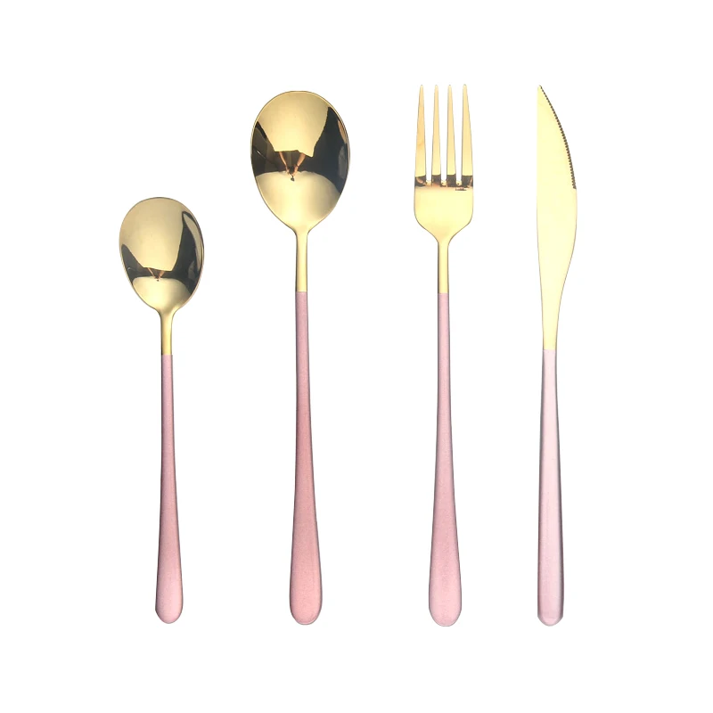 KuBac Black gold серебристый цвет набор столовых приборов|dinnerware set|cutlery set24 pcs |