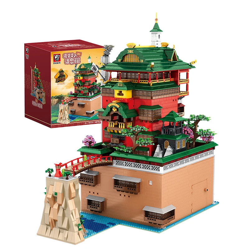 

Новинка, уличный вид, Лидер продаж, пружинный дом TangPoPo, масляный дом, модель, строительный блок светодиодный светодиодной подсветкой, кирпич...