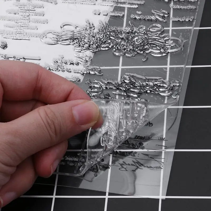 85WC ПВХ прозрачный штамп печать красивый шрифт милые узоры Сделай Сам Скрапбукинг