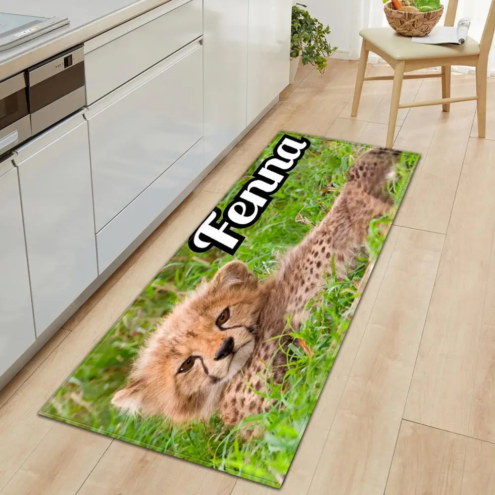 3D Animals Print Doormat Hallway Kitchen Mats Leopard Elephant Living Room Balcony Small Carpet Bath Mat Non Slip Entrance Rugs | Дом и сад