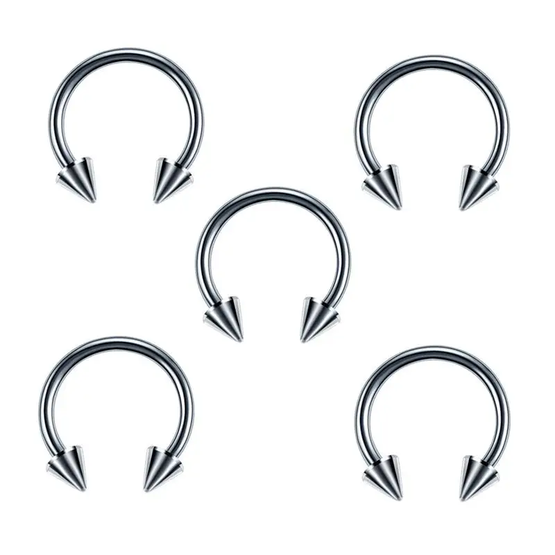 60 шт 10x1 2 см кольцо для носа из нержавеющей стали Лабрет ноздри губы тела пирсинг