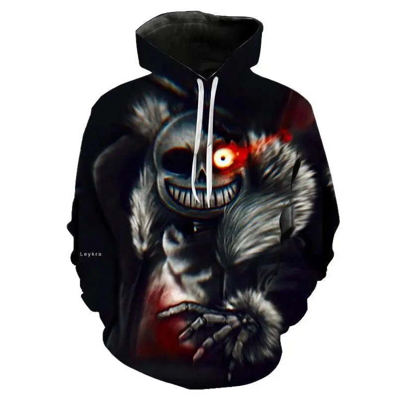 Толстовка с капюшоном Undertale Sans для мужчин и женщин детские толстовки 3D принтом