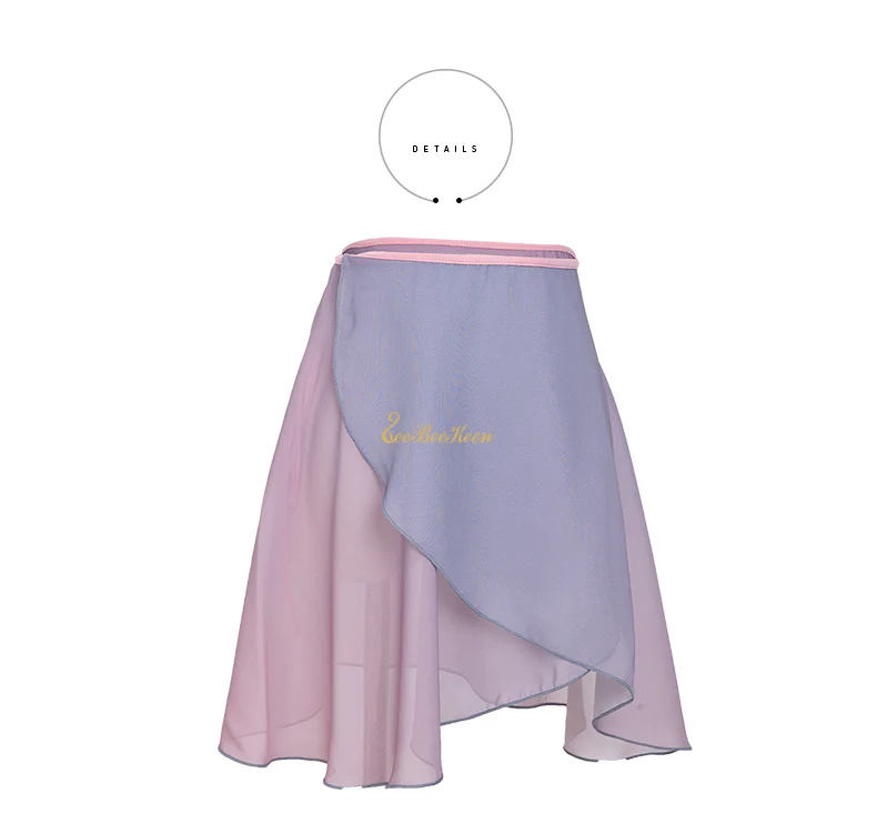 Ballerina Chiffon Dance Yoga Practice Skirt Women short Gradient Skirt Teachers Gymnastics Ballet Wrap skirt Ballet Dance Skirt