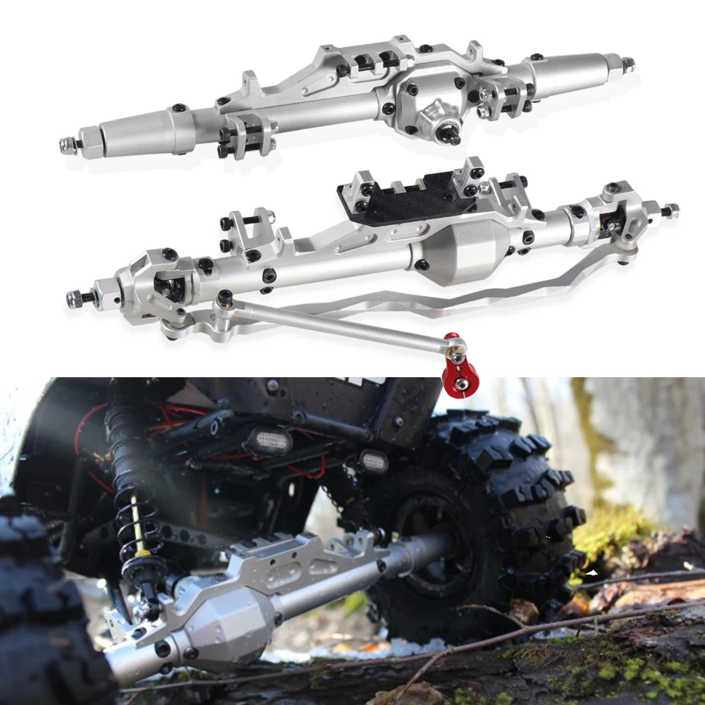 Complete Aluminum Front Axle & Rear Axles For Axial Wraith 90018 1/10 RC Crawler 