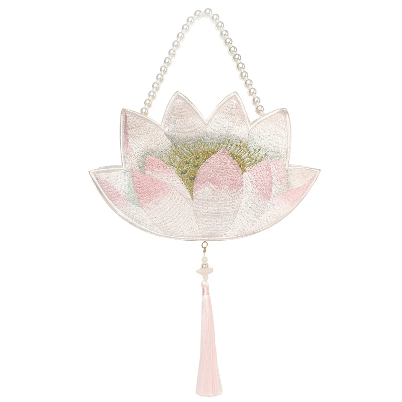 

Creative Hanfu Handbag Ancient Style Embroidery Plant Shape Pattern Crossbody Ancient Style Bag Cute All-Match Shoulder BagLB848